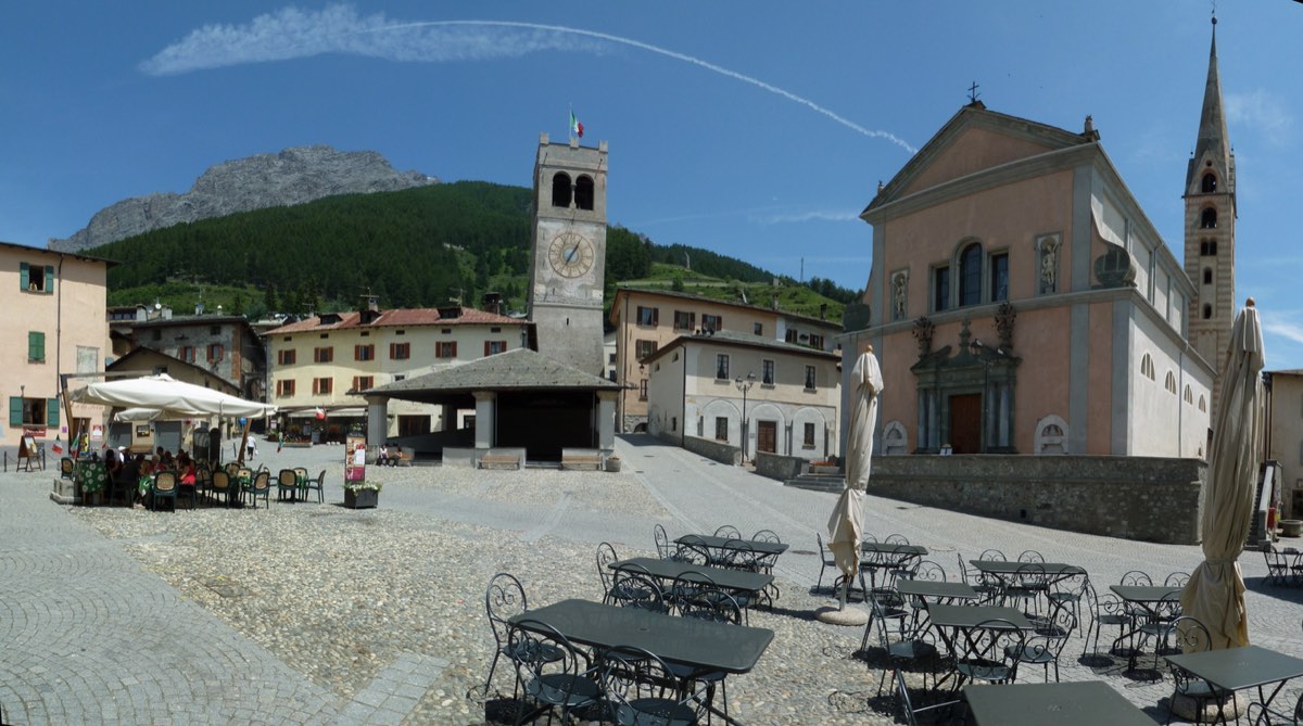 Piazza Cavour in Bormio, the base for four nights